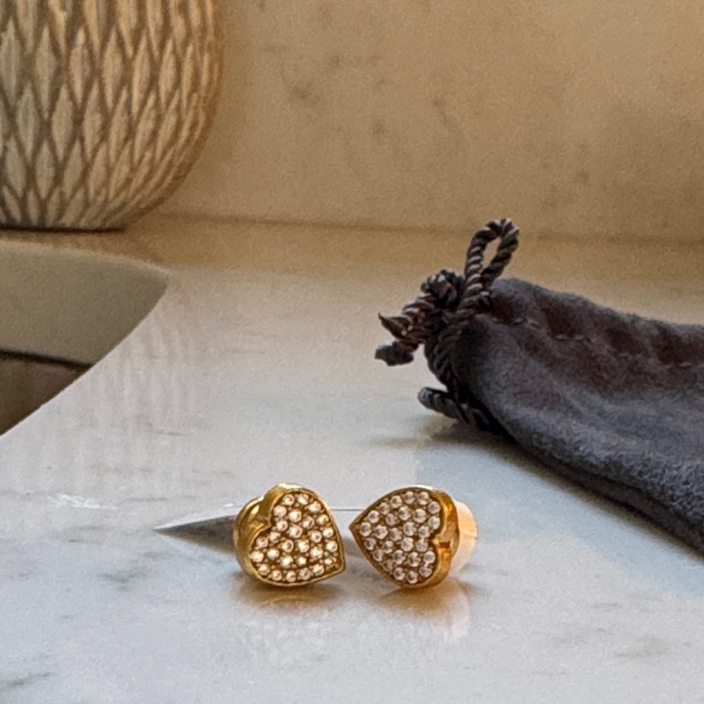 Julie Vos Heart Pave' Studs